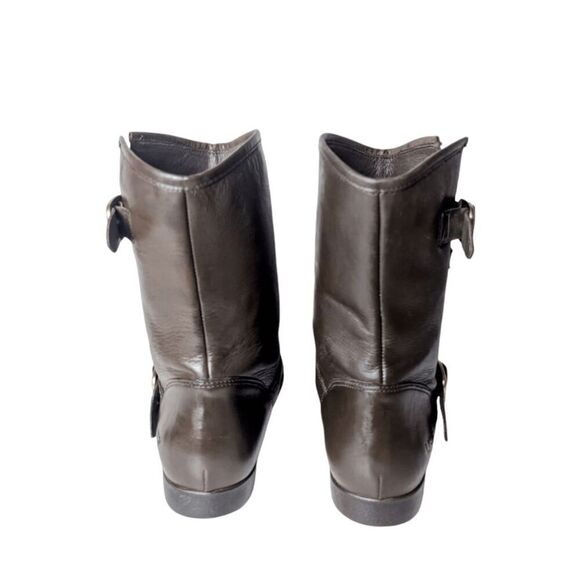 UGG Francis Brown Leather Mid Calf Boot Size 7.5 - Picture 4 of 8